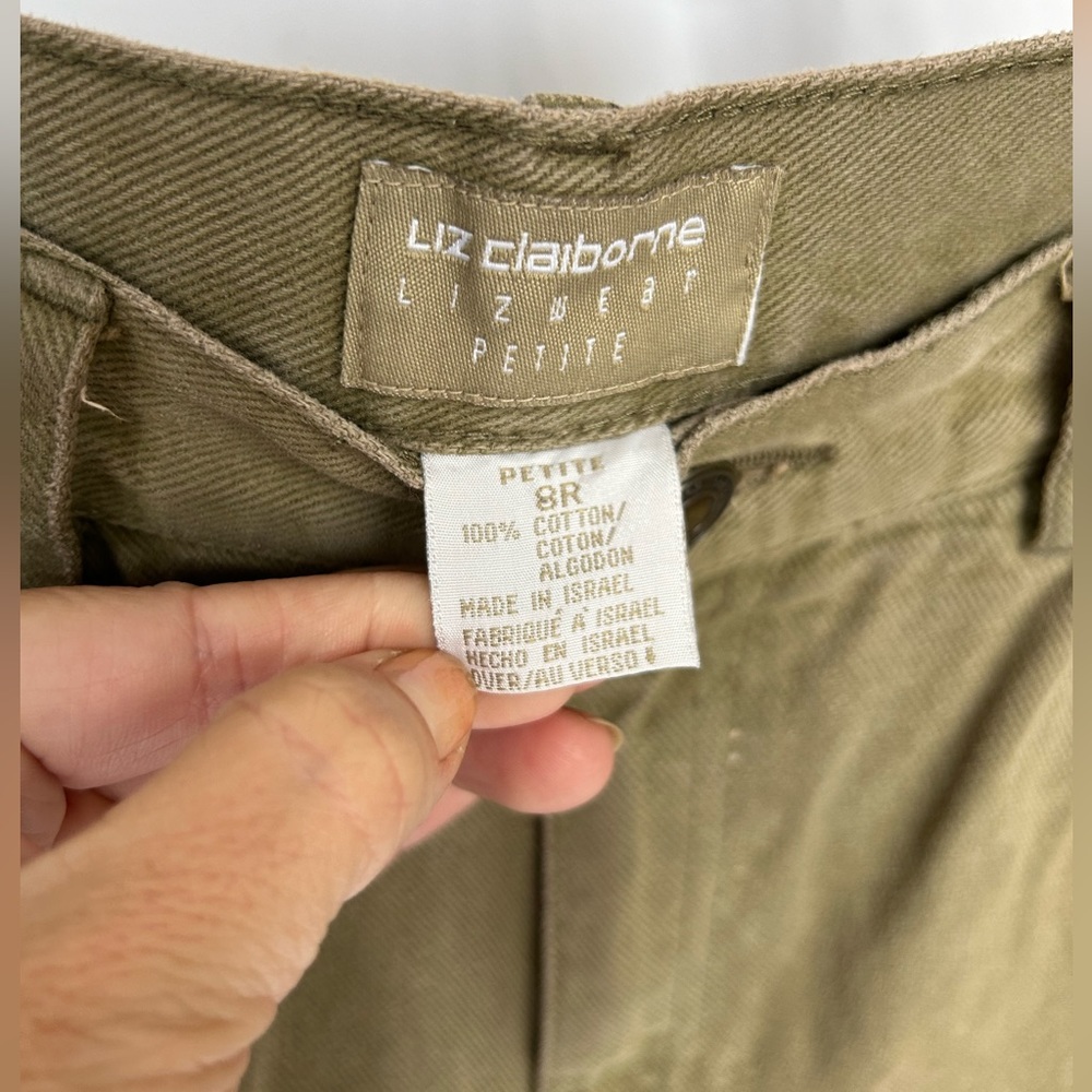 Vintage Liz Claiborne Wheat High Rise Pinched Waist Straight Leg Jeans size 8R - Picture 5 of 8